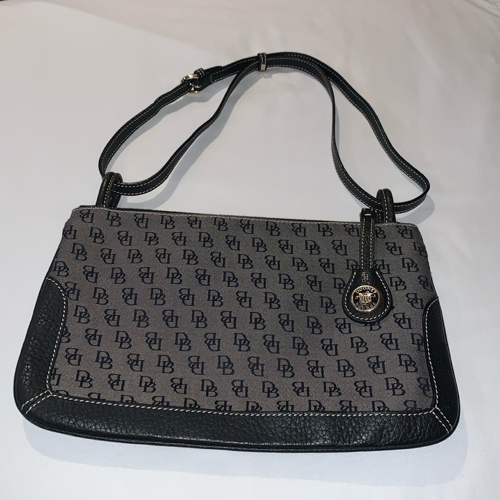 Gently Loved Dooney & Bourke Canvas and Leather Shoulder Bag